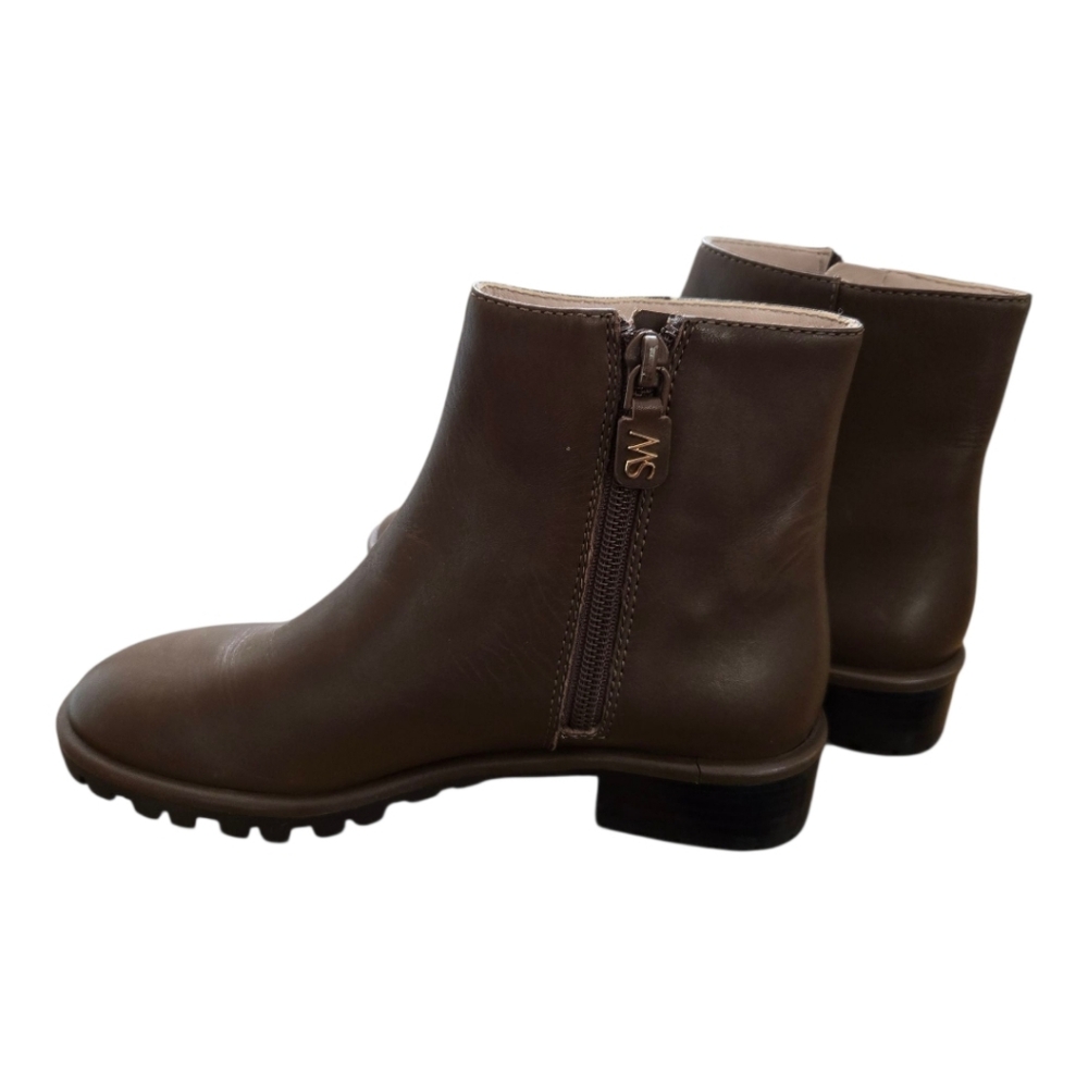 Stuart Weitzman Brown Leather Ankle Boots - Size 4 - Picture 3 of 13